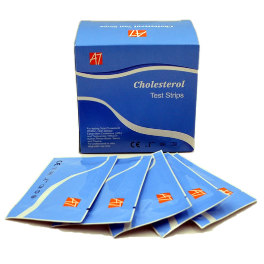20 AT 3 in 1 Cholesterol Test Devices + Pipettes for the AT Cholesterol 5 in 1 Meter