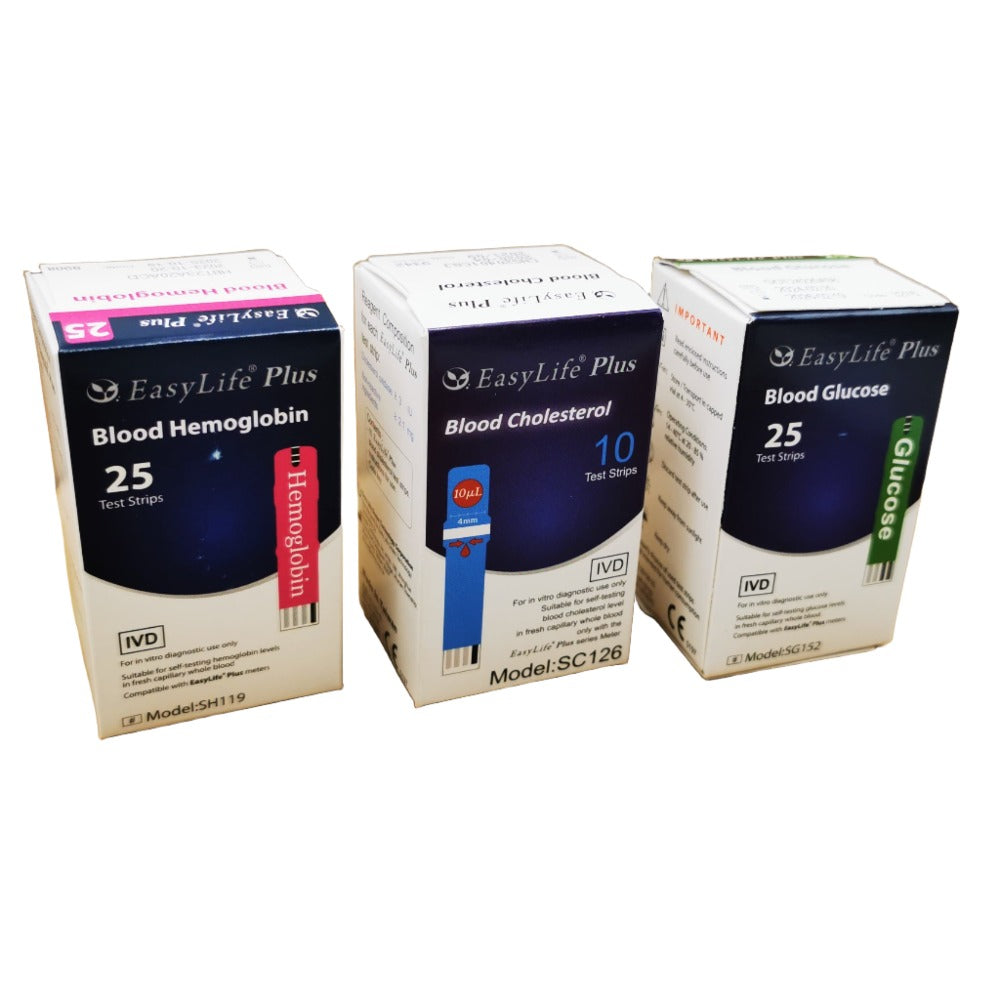 Easylife Glucose / Cholesterol / Haemoglobin Strips Combo Pack