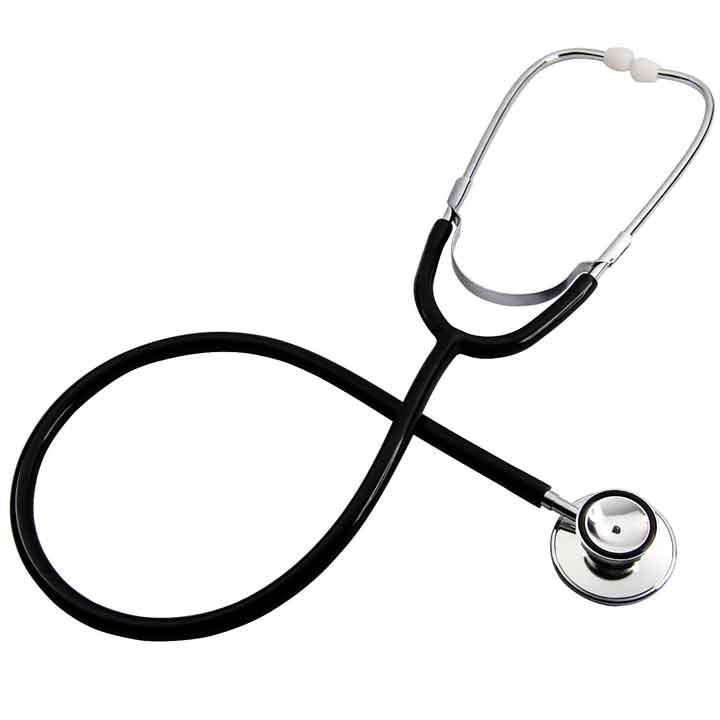 Dual head stethoscope black