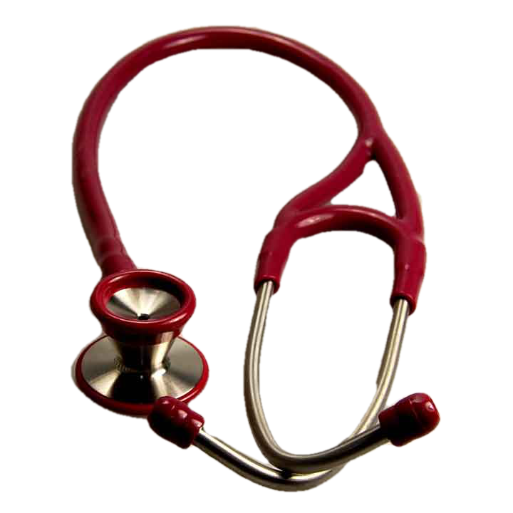 burgandy tube cardiology stethoscope