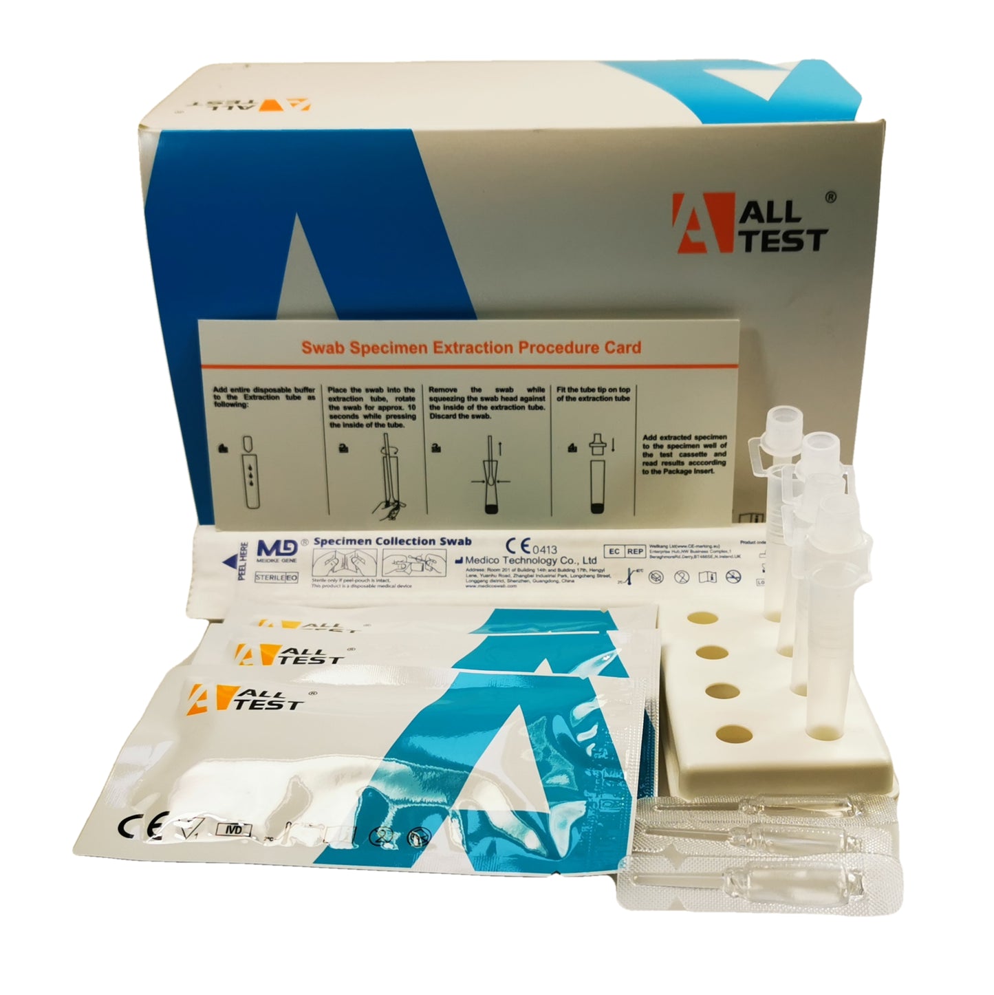 20 ALLTEST Professional COVID-19 Antigen Test Cassettes