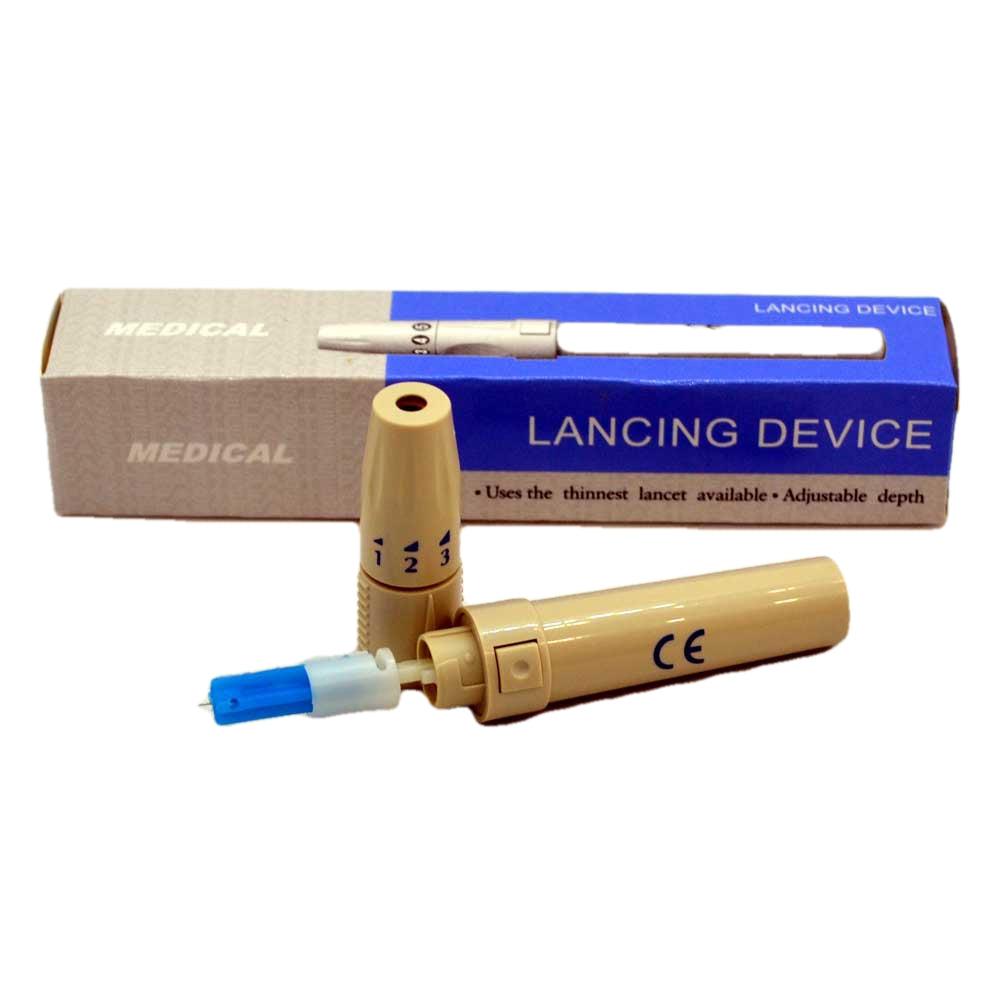 eFAST lancing device takes universal lancets