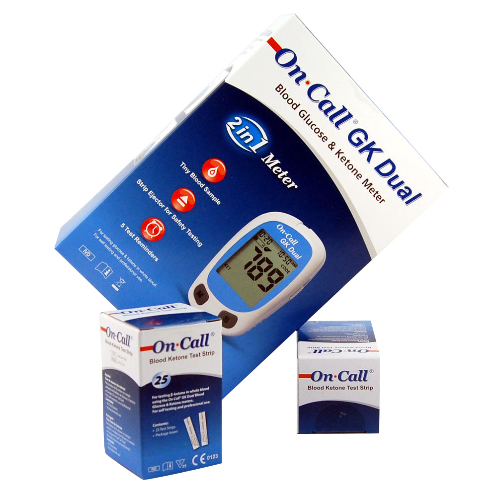 FREE On Call Blood Ketone Meter with 50 ketone strips – Valuemed