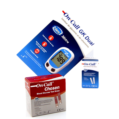 Free Ketone Meter-Free On Call GK Dual Blood Ketone Meter When You Buy 25 On Call Ketone Test Strips + 100 On Call Lancets + On Call Auto Lancing Lancing Device