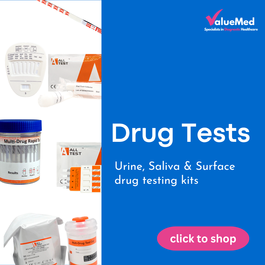 Valuemed drug testing kits range UK