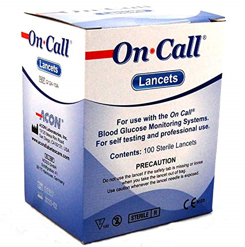 On Call blood lancets 100 sterile lancets