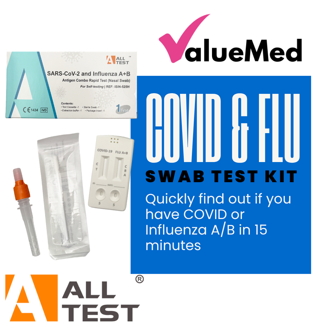 COVID and flu combination home test kit