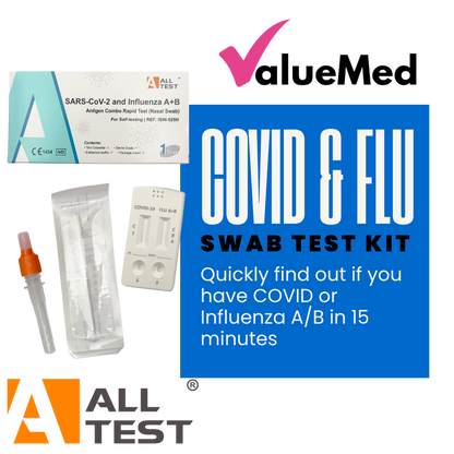 Antigen 3 in 1 combo for covid, flu A & B. Separate results so you know exactly what illness you have. Great value accurate home test kits