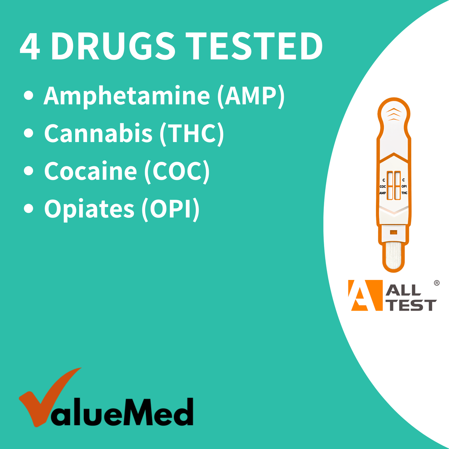 DSD 843 THC 4 panel saliva drug test kit