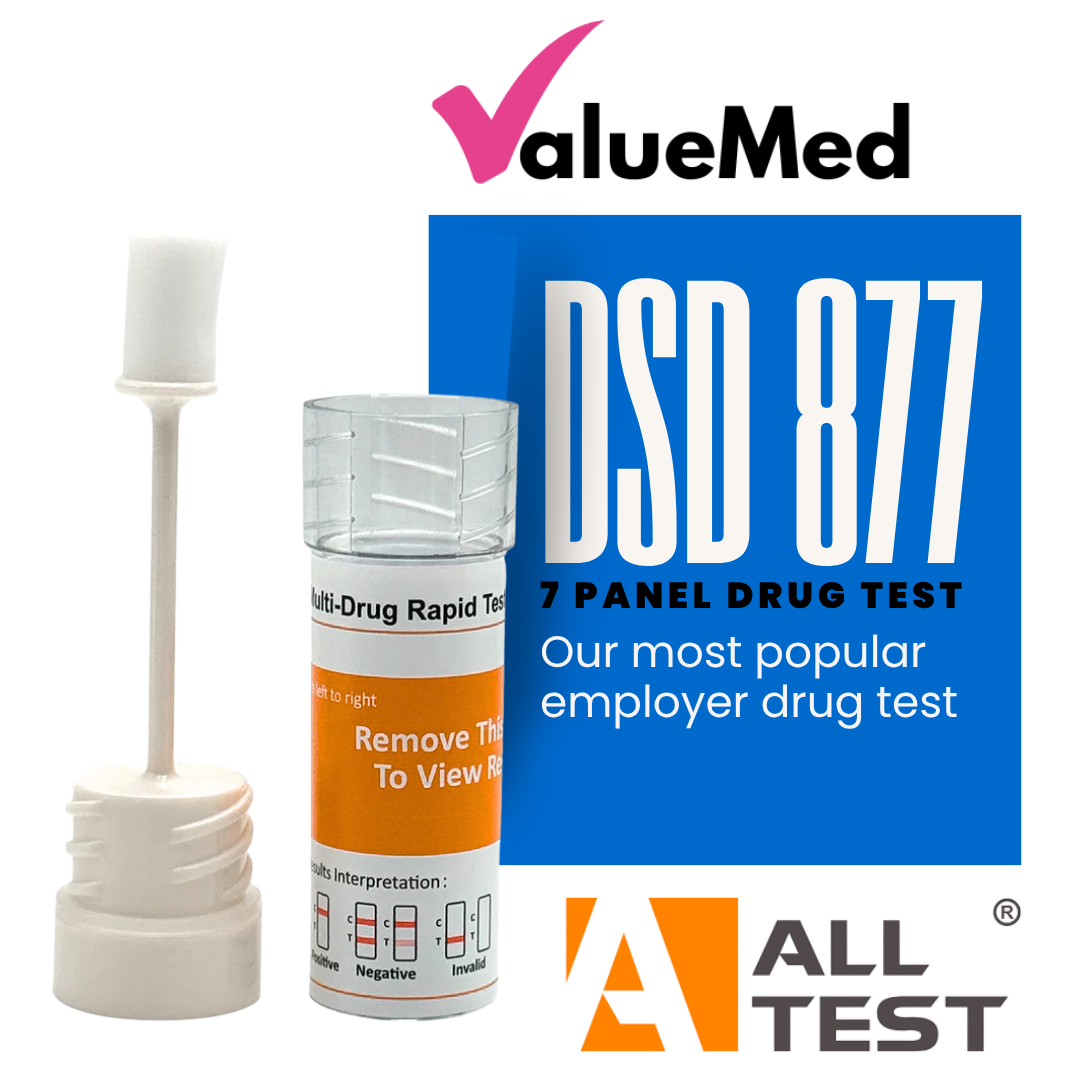 Alltest DSD877 employer drug test kit with saliva and alcohol test