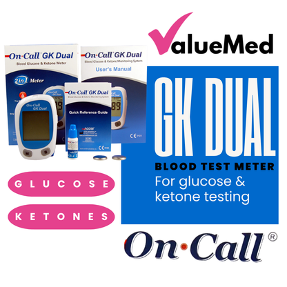 best at home test for glucose & ketones in blood. Diabetes test at home.