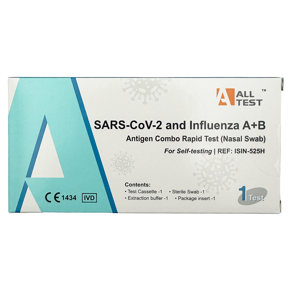ALLTEST SARS-CoV-2 and Influenza A+B Antigen Combo Rapid Test (Nasal Swab)