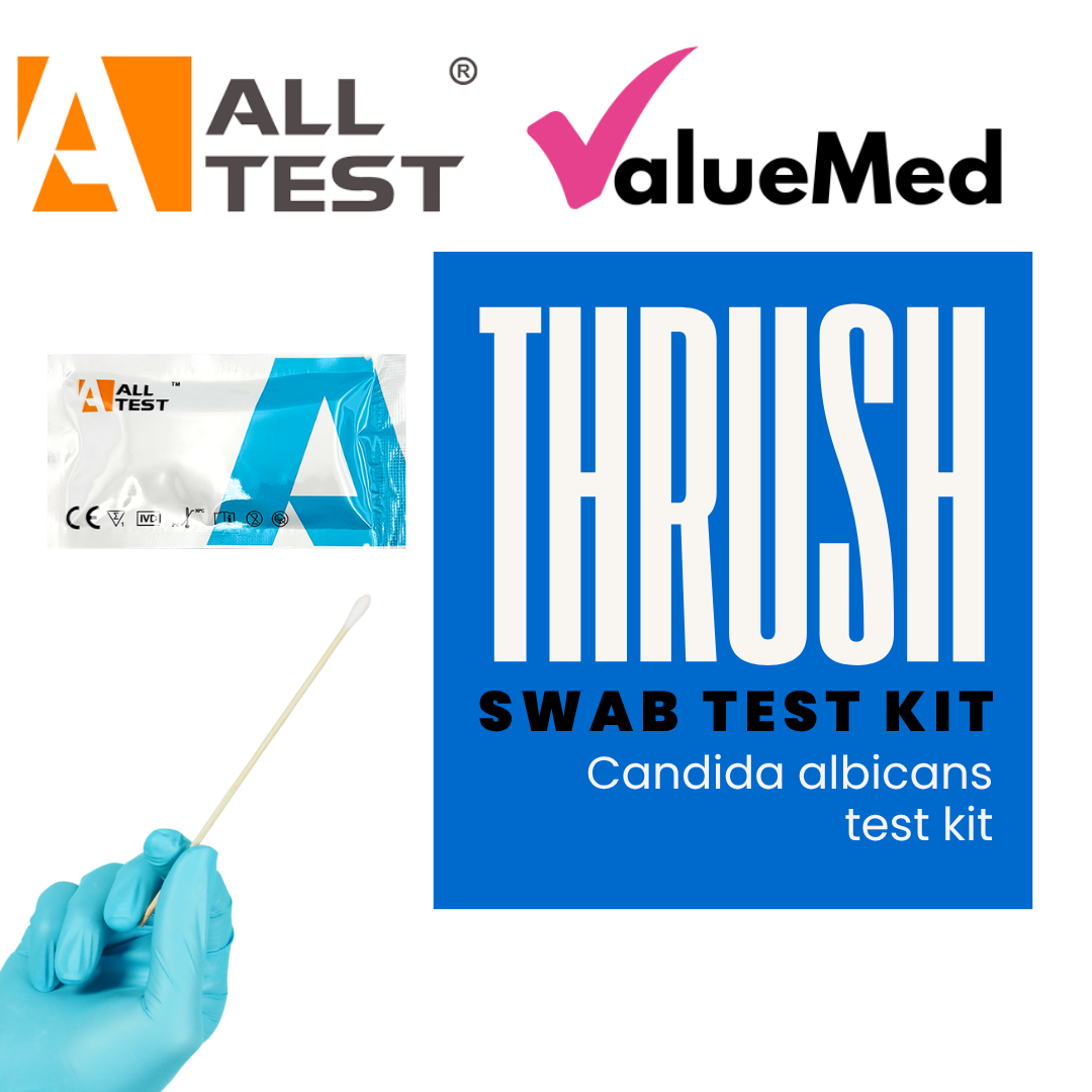 how do I test if I have thrush? Candida albicans home testing kit. Vaginal swab test