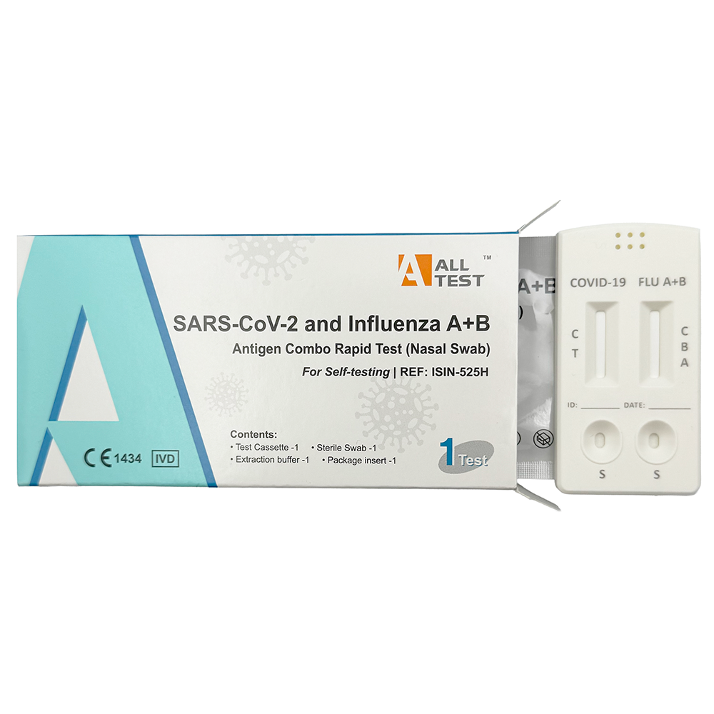 ALLTEST SARS-CoV-2 and Influenza A+B Antigen Combo Rapid Test (Nasal Swab)