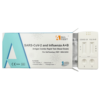 ALLTEST SARS-CoV-2 and Influenza A+B Antigen Combo Rapid Test (Nasal Swab)