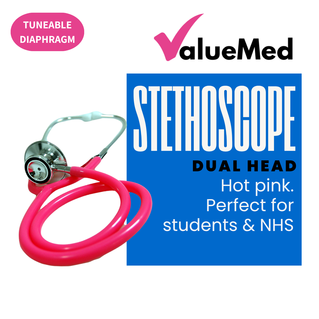 Hot pink cheap dual head stethoscope perfect for vets, NHS or fancy dress