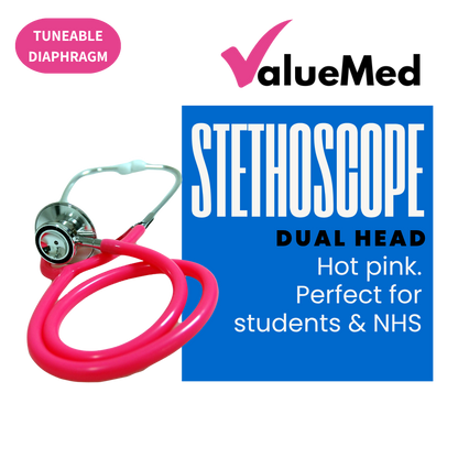 Hot pink cheap dual head stethoscope perfect for vets, NHS or fancy dress