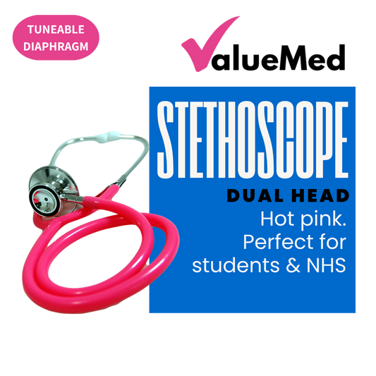 Hot pink cheap dual head stethoscope perfect for vets, NHS or fancy dress