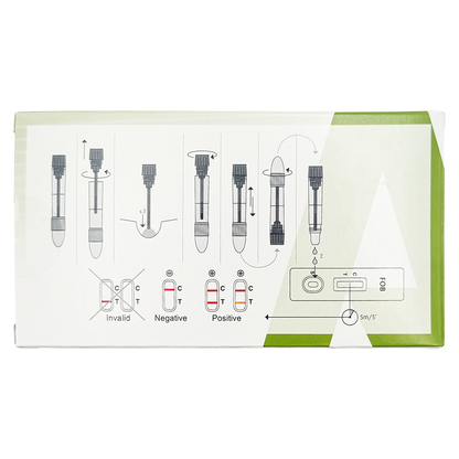 All Test Faecal Occult Blood Test Kit with instructions on a white background
