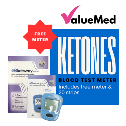 get a free blood ketone testing meter when you buy 20 test strips
