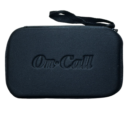 Black carrying case with 'On-Calll' branding on a white background