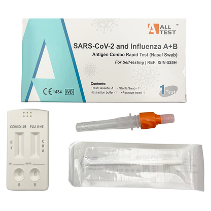 ALLTEST SARS-CoV-2 and Influenza A+B Antigen Combo Rapid Test (Nasal Swab)
