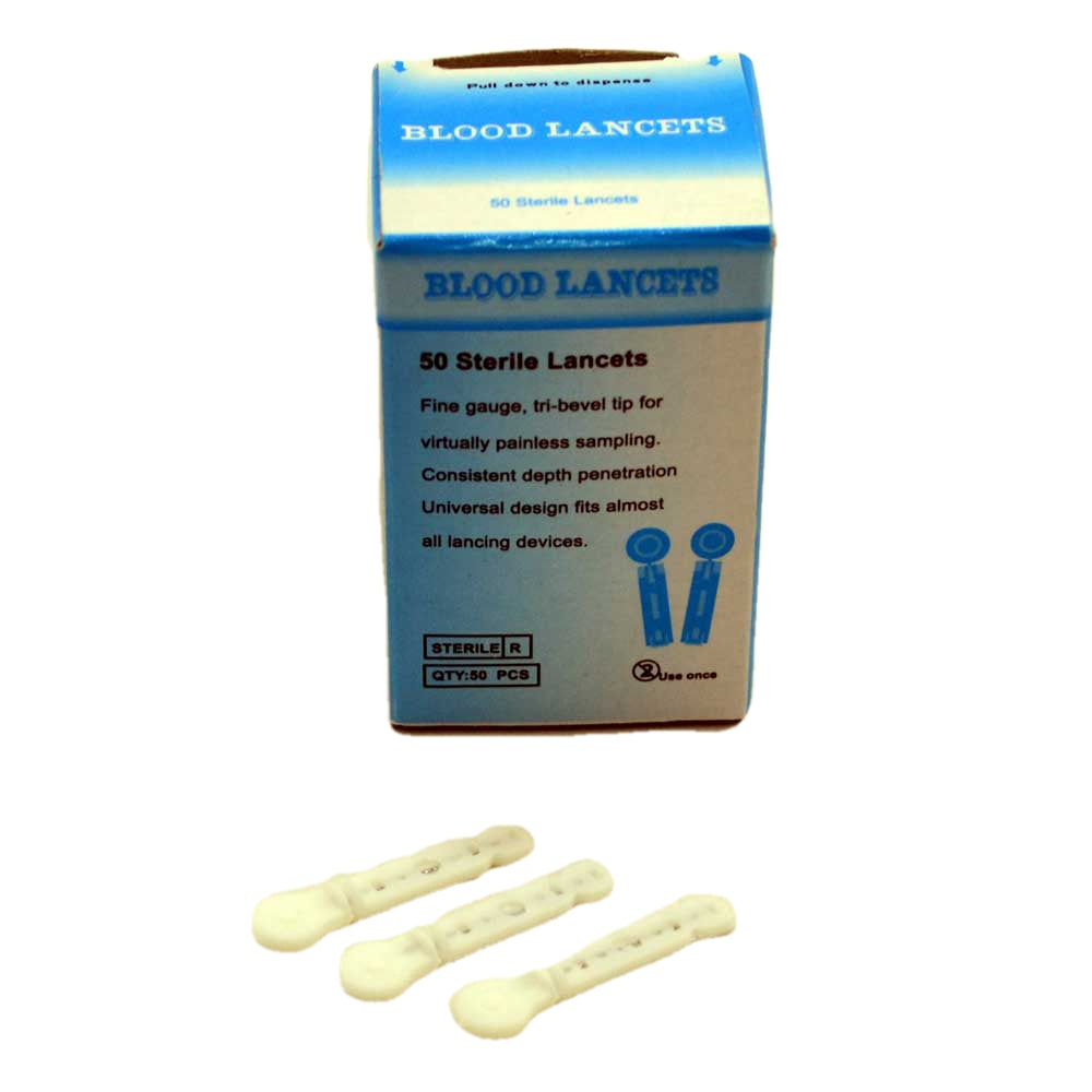 white 30 guage sterile tip lancets