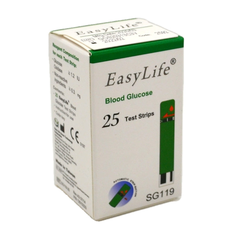 25 EASYLIFE Blood Glucose Test Strips