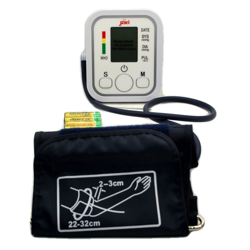 fully automatic upper arm blood pressure monitor with cuff for home use