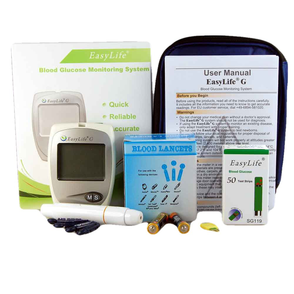 Blood Glucose meter plus 50 strips and lancets by easylife