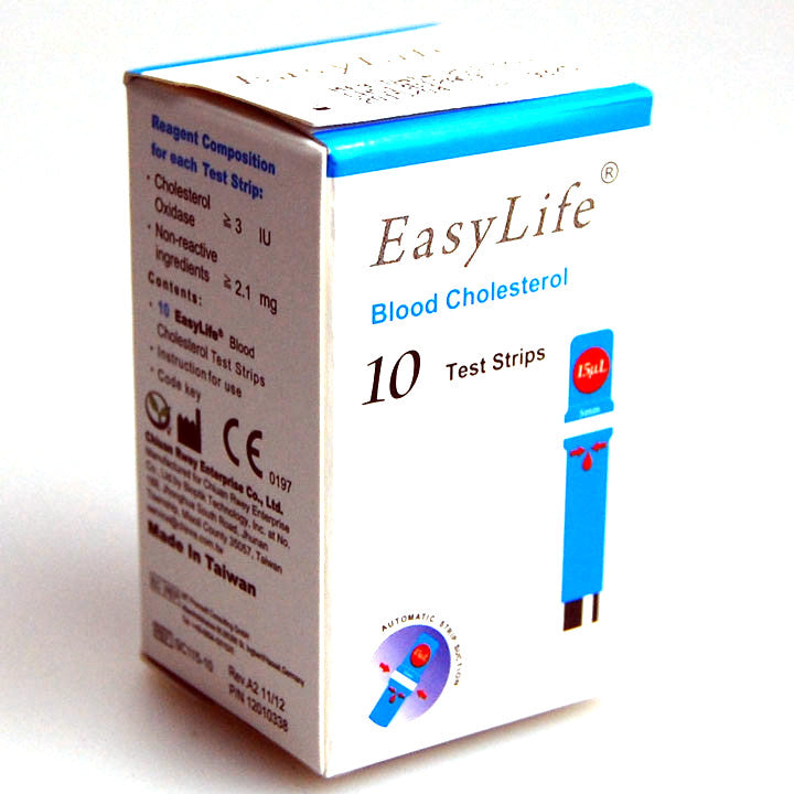 10 cholesterol test strips for easylife meters