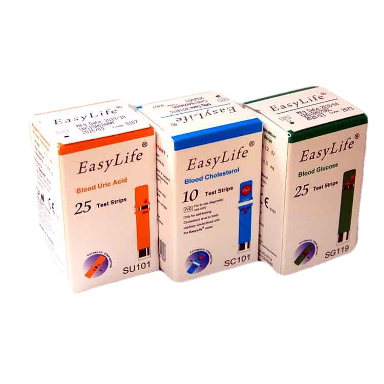 Easylife test strips uric acid, cholesterol, glucose