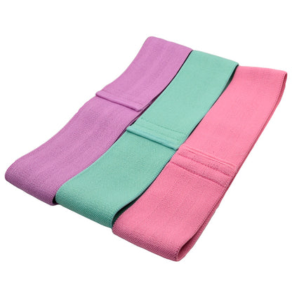 short woven resistance band set pink