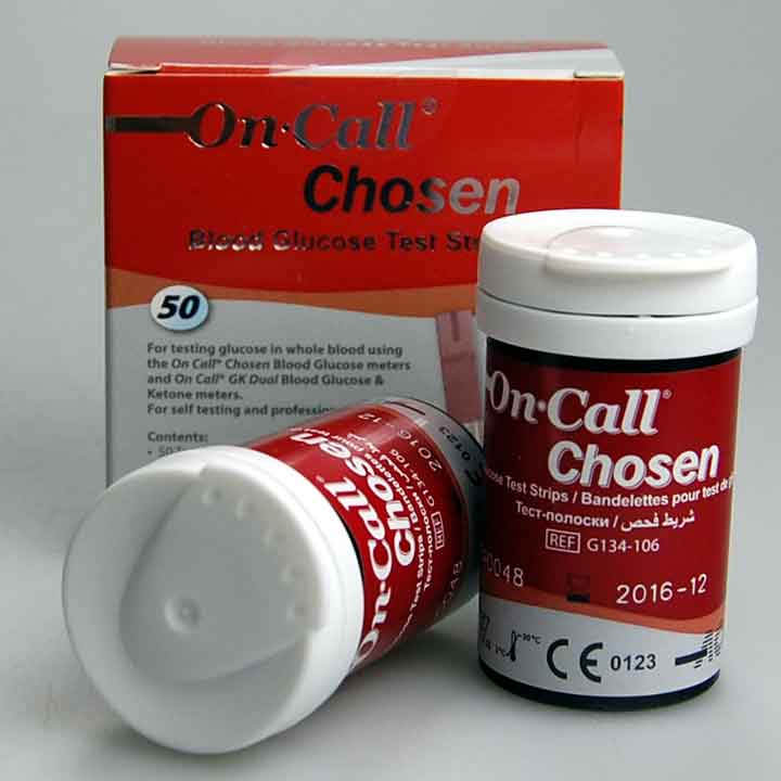 on call chosen blood glucose test strips