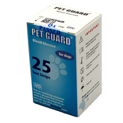 Pet Guard Dog Glucose 25 Test Strip Pack