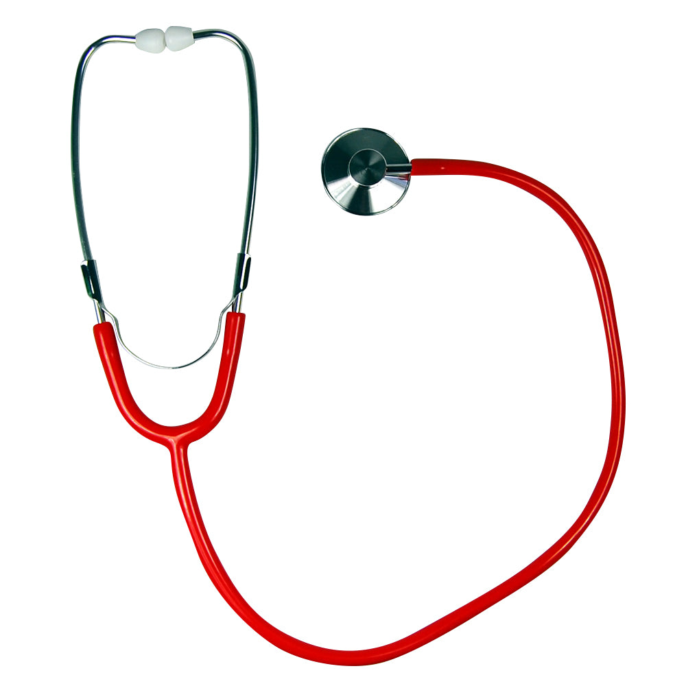 single head stethoscope red