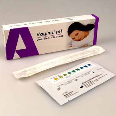 Vaginal swab pH testing kit self-test